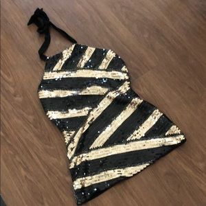 Halter sequin beaded top